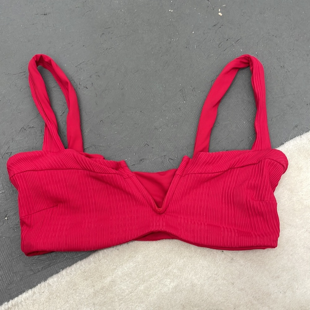 l*space Red Ribbed Bikini Set - Picture 12 of 13
